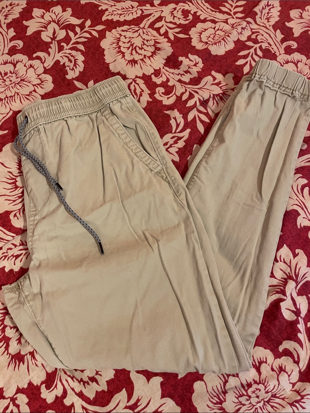 Aeropostale Men's Beige Drawstring Joggers